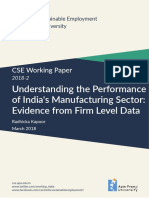 Understanding The Performance of India's Manufacturing Sector: Evidence From Firm Level Data