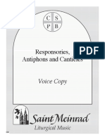 Responsories, Antiphons and Canticles