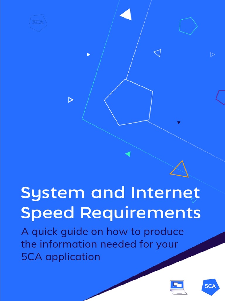 5CA Application: System & Speed Guide | PDF | Screenshot | Cyberspace