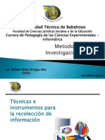 Instrumentos para La Recoleccion de Datos en La Investigación