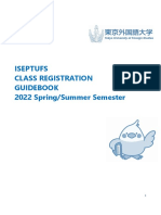 Iseptufs Class Registration Guidebook 2022 Spring/Summer Semester
