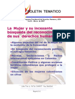 La Mujer y Su Incesante Búsqueda Del Reconocimiento de Sus Derechos Humanos