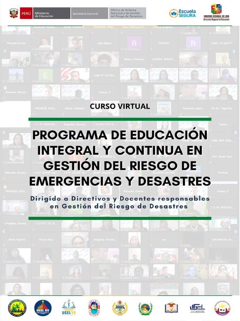 Curso Virtual: Gestión de Riesgos y Desastres | PDF | Reducción de ...