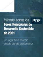 Informe sobre los Foros Regionales de Desarrollo Sostenible de 2021