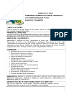 Plano de estudo de Língua Portuguesa para 3o ano do ensino fundamental no 3o bimestre