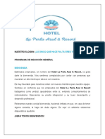 INDUCCION HOTEL LA PERLA AZUL & RESORT Word