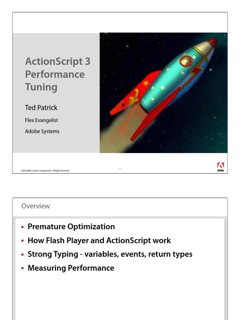 Actionscript 3 Performance Tuning: Ted Patrick | PDF | Computers