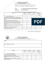 FS2 - Learning Episode 3: My Teaching Performance Evaluation Form