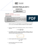 Examen Final de Calculo I