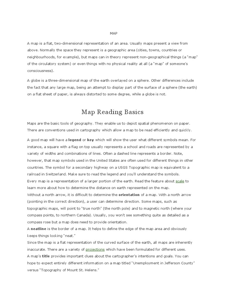 Map Reading Basics: Scale | PDF | Map | Topography