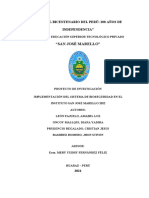 Implementación del sistema de bioseguridad en el Instituto San José Marello 2022