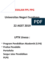 Pembekalan PPL PPG 22 Agst 2019