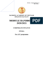 Module Handbook 2020/2021: Banking Academy of Vietnam Finance Faculty