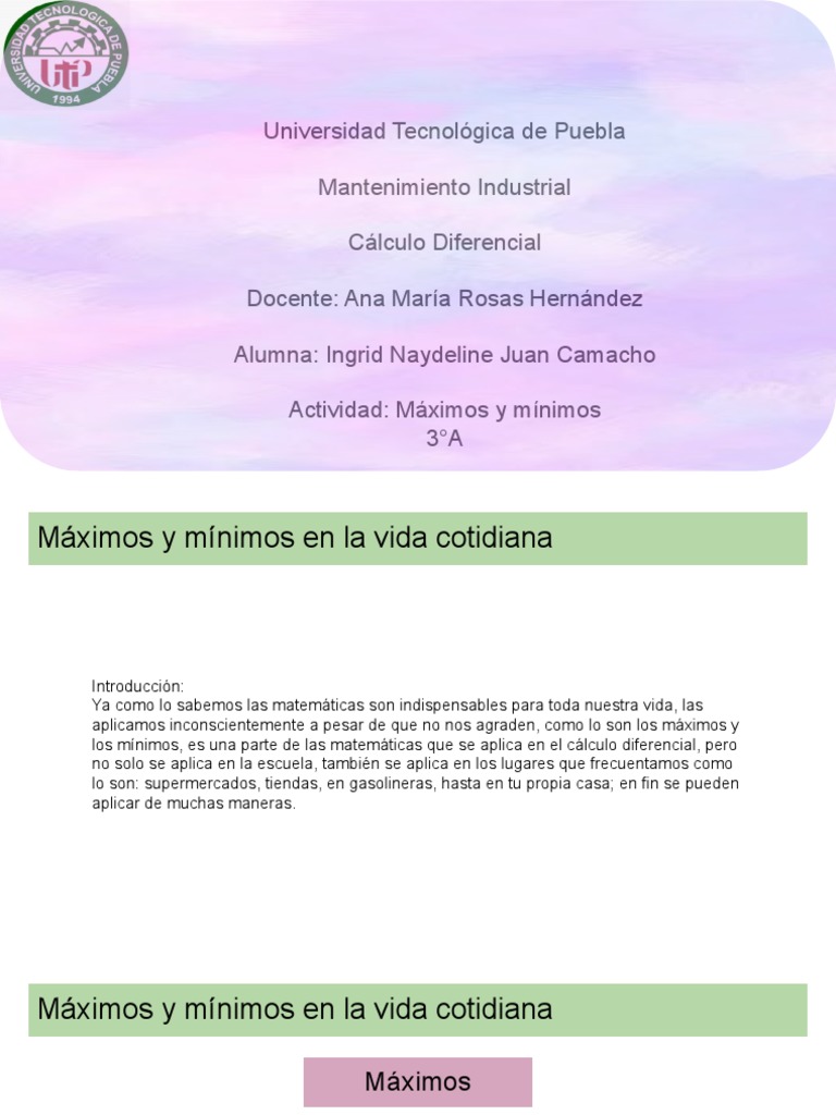 Máximos y Mínimos PDF