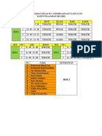 Jadwal Pelajaran Kelas III C 2022 SESI 1