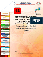 Understanding Culture, Society, and Politics: Quarter 2 - Module 12: Responding To Social, Political and Cultural Change