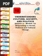 Understanding Culture, Society, and Politics: Quarter 2 - Module 12: Responding To Social, Political and Cultural Change