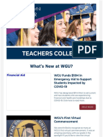 Teachers College: What's New at WGU?