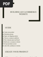 Building An E-Commerce Website