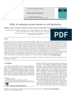 Effect of Earthquake Ground Motions On Soil Liquefaction: Soils and Foundations