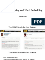 Text Processing and Word Embedding: Shusen Wang