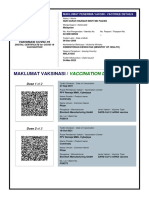 Digital vaccine certificate details