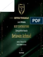 E-Certificate Community BestContributors 1