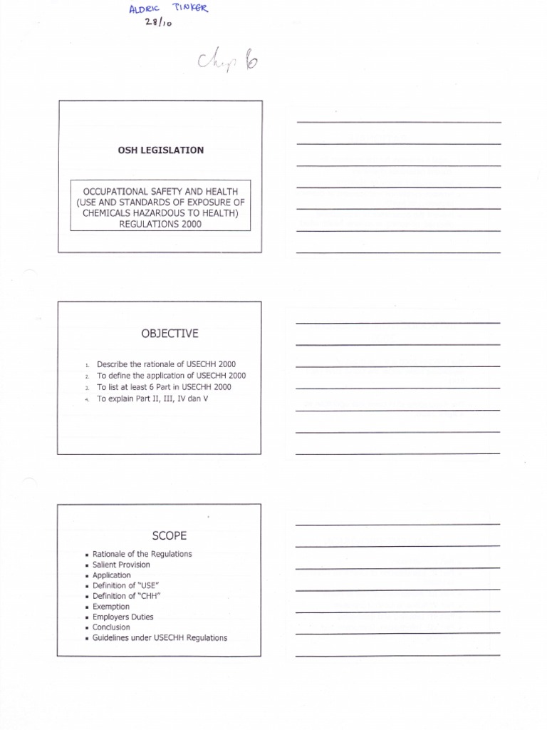 USECHH 2000  Dangerous Goods  Occupational Safety And  USECHH 2000  Dangerous Goods  Occupational Safety And
