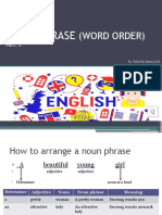 Noun Phrase (Word Order)