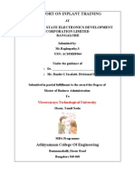 A Report On Inplant Training: Karnataka State Electronics Development Corporation Limited Bangalore