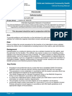 Catheterisation: Procedure