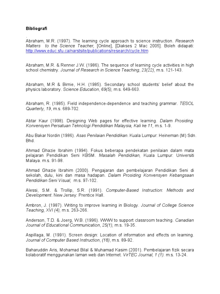 Contoh_Bibliografi Instructional Design Educational