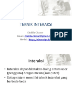 TEKNIK INTERAKSI. Chalifa Chazar Modul - PDF