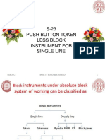 S-23 Push Button Token Less Block Instrument For Single Line