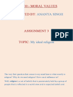 Pub800:-Moral Values Submitted By:: Ananya Singh