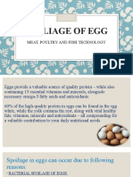 Spoliage of Egg: Meat, Poultry and Fish Technology