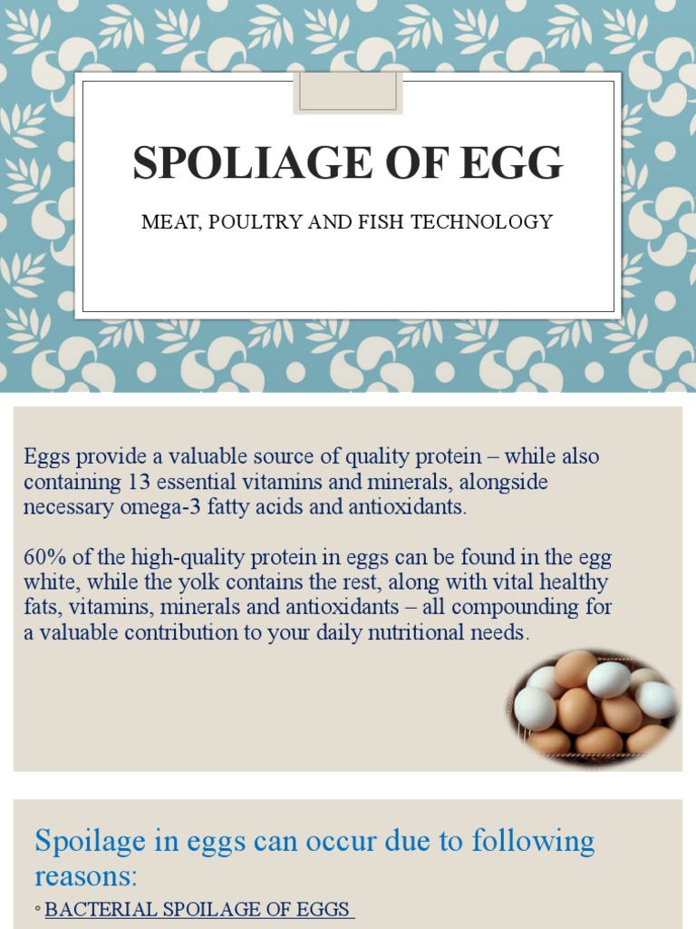Spoliage of Egg Meat, Poultry and Fish Technology PDF
