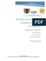 Manual de Operación y Practica Secador Lecho Fluidizado.