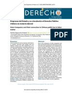 Opazo de La Fuente, Empresas Del Estado y Su Vinculación Al Derecho Público Chileno en Materia Laboral