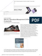 Nike Inc. Operations Management - 10 Decisions, Productivity - Panmore Institute