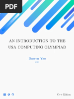 An Introduction To The Usa Computing Olympiad: Darren Yao