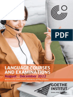 Language Courses and Examinations: August - December 2022
