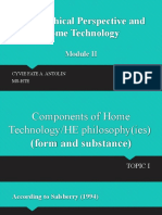 Module II-Philosophical Perspective and Home Technology