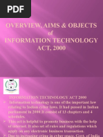 Aims Objects of IT Act