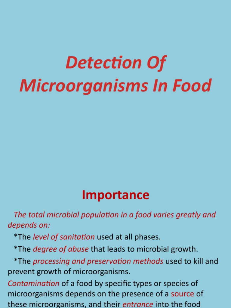 Detection of in Food PDF Growth Medium Elisa
