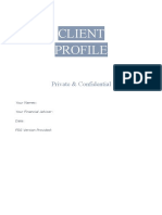 Client Profile: Private & Confidential