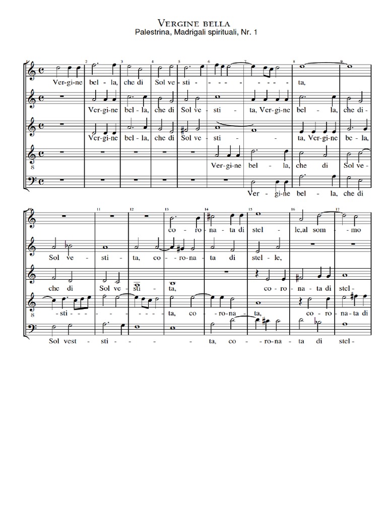 Palestrina VERGINEBELLA PDF