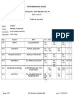 Comprobante de Horario ISISA 4to Semestre Esime Culhuacán