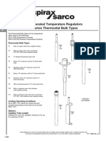 Pilot Operated Temperature Regulators 25 Series Thermostat Bulb Types