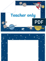 Teacher only